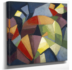 Morgan Russell 11" x 14" / Stretched Canvas Wrap Synchromy By Morgan Russell