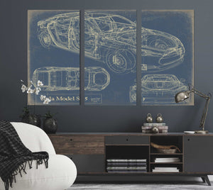 Tesla Model S 85 Wall Art from Bella Frye.