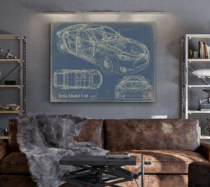 Tesla Model S 85 Wall Art from Bella Frye.