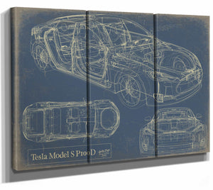 Tesla Model Sp100D Wall Art from Bella Frye.