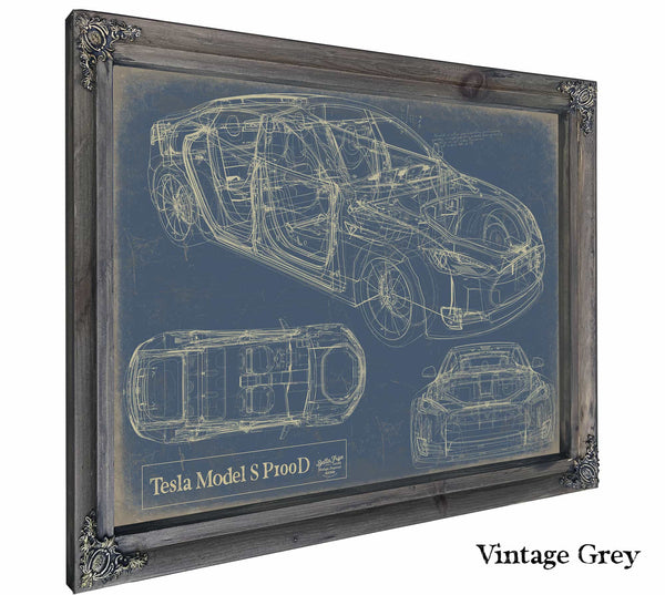 Tesla Model Sp100D Wall Art from Bella Frye.