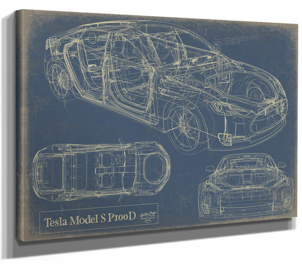 Tesla Model Sp100D Wall Art from Bella Frye.