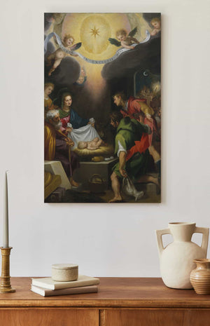 Cigoli The Adoration Of The Shepherds With Saint Catherine Of Alexandria By Cigoli