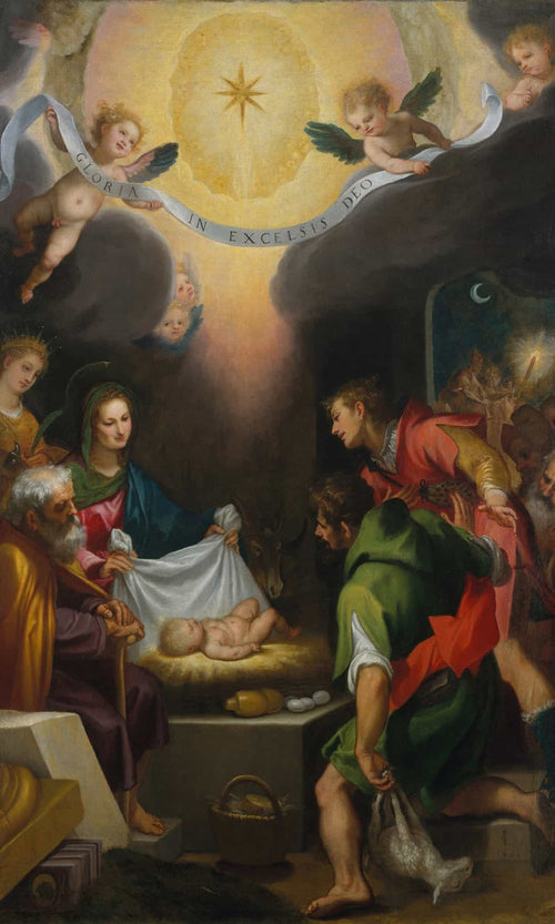 Cigoli The Adoration Of The Shepherds With Saint Catherine Of Alexandria By Cigoli