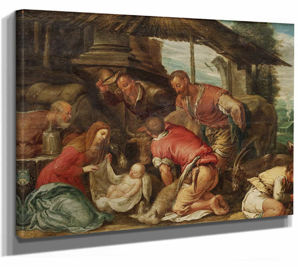 After Jacopo Da Ponte Bassano The Adoration Of The Shepherds By After Jacopo Da Ponte Bassano