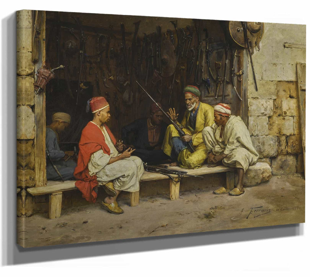 Arthur Von Ferraris The Armourer’s Shop (1893) By Arthur Von Ferraris