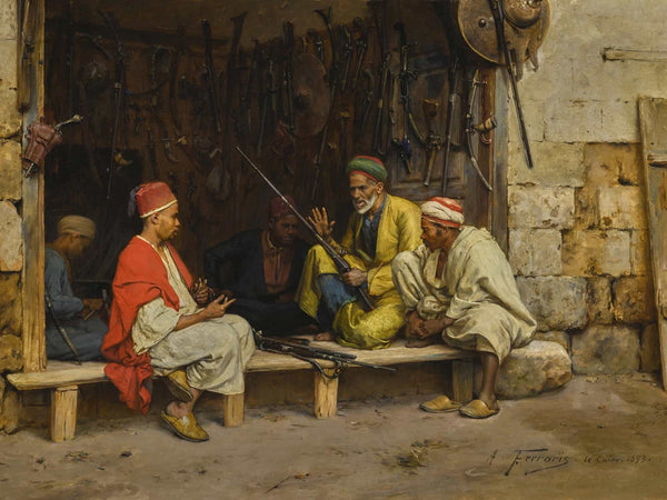 Arthur Von Ferraris The Armourer’s Shop (1893) By Arthur Von Ferraris