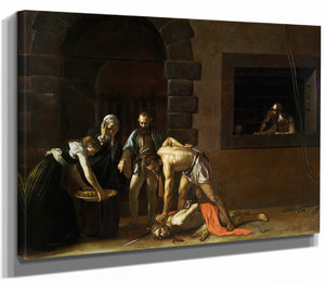 Caravaggio 14" x 11" / Stretched Canvas Wrap The Beheading Of St John The Baptist By Caravaggio