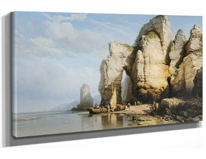 Charles Joseph Kuwasseg The Cliffs Of Flamborough Head Yorkshire By Charles Joseph Kuwasseg