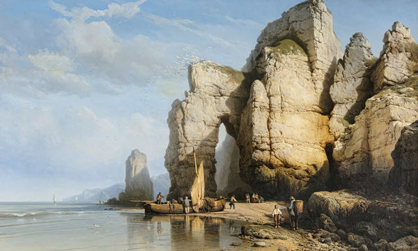 Charles Joseph Kuwasseg The Cliffs Of Flamborough Head Yorkshire By Charles Joseph Kuwasseg