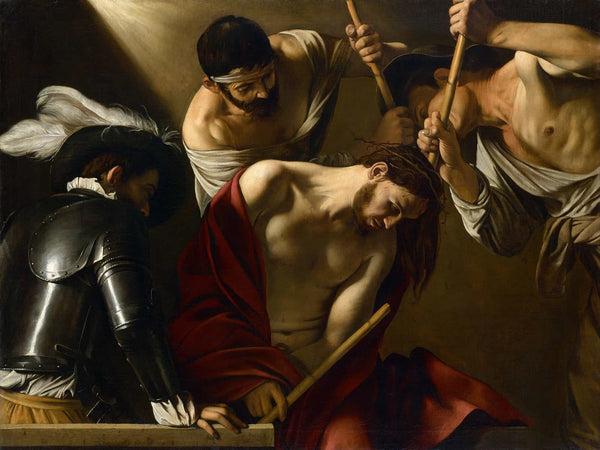 Caravaggio The Crowning With Thorns By Caravaggio