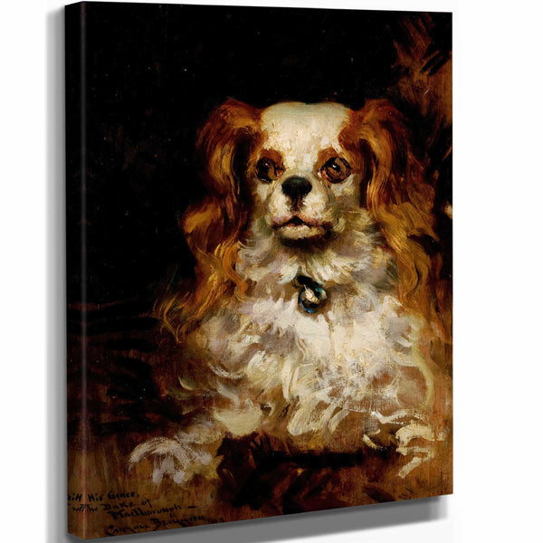 James Carroll Beckwith The Duke Of Marlborough Portrait Of A Puppy By James Carroll Beckwith