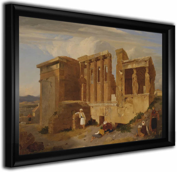 The Erechtheum Athens With Figures In The Foreground By Charles Lock Eastlake