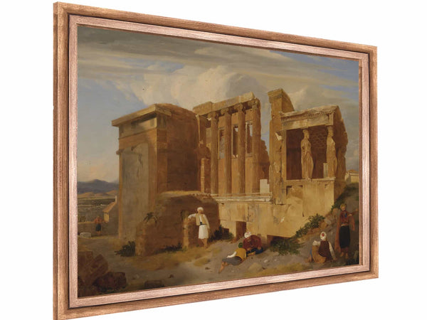 The Erechtheum Athens With Figures In The Foreground By Charles Lock Eastlake