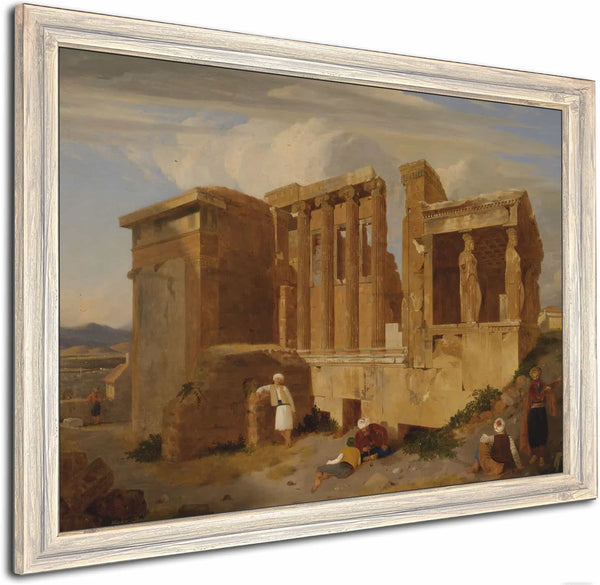 The Erechtheum Athens With Figures In The Foreground By Charles Lock Eastlake