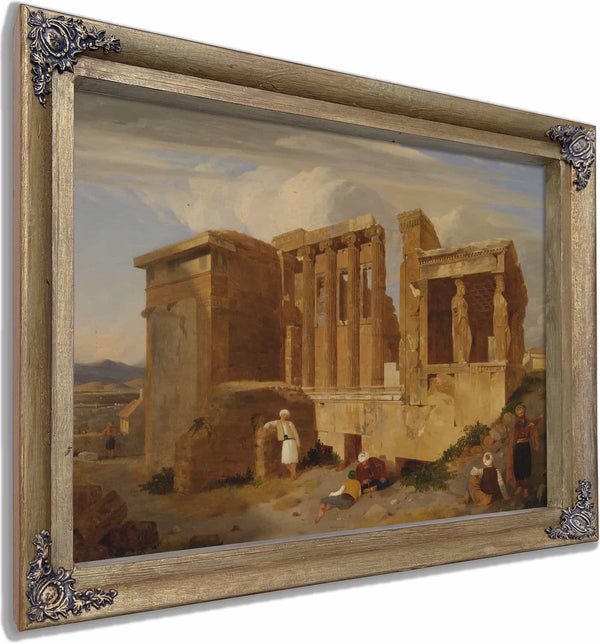 The Erechtheum Athens With Figures In The Foreground By Charles Lock Eastlake