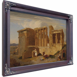 The Erechtheum Athens With Figures In The Foreground By Charles Lock Eastlake