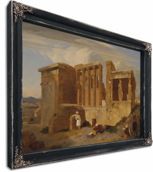 The Erechtheum Athens With Figures In The Foreground By Charles Lock Eastlake