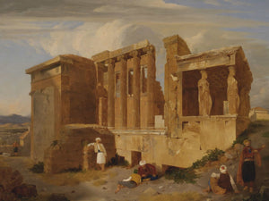 Charles Lock Eastlake The Erechtheum Athens With Figures In The Foreground By Charles Lock Eastlake