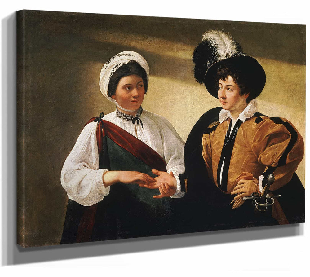 Caravaggio 14" x 11" / Stretched Canvas Wrap The Fortune Teller By Caravaggio