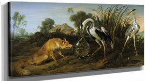 Frans Snyders The Fox Visiting The Heron By Frans Snyders