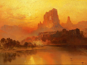 Thomas Moran The Golden Hour By Thomas Moran