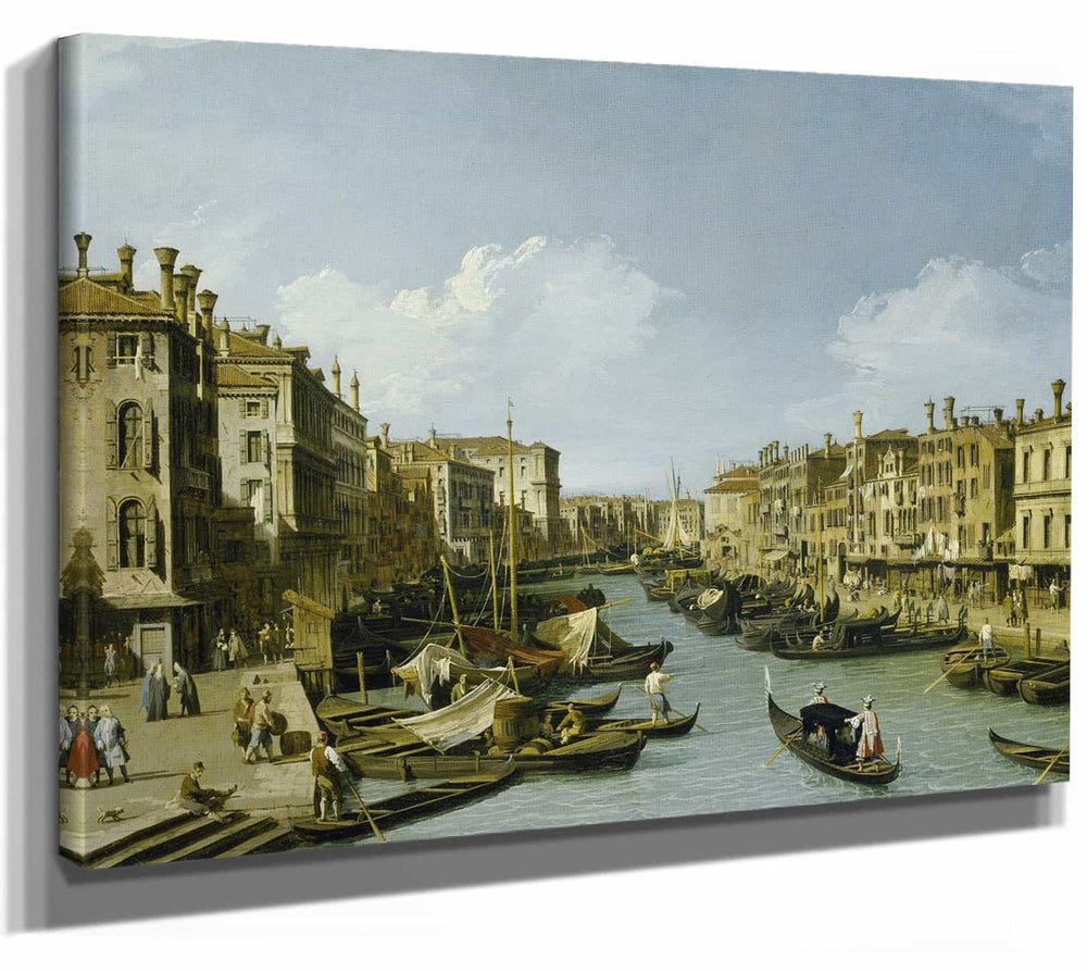 Canaletto The Grand Canal Near The Rialto Bridge Venice By Canaletto