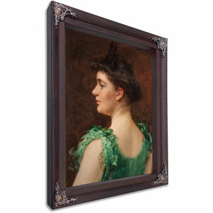 The Green Dress By James Carroll Beckwith