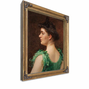 The Green Dress By James Carroll Beckwith