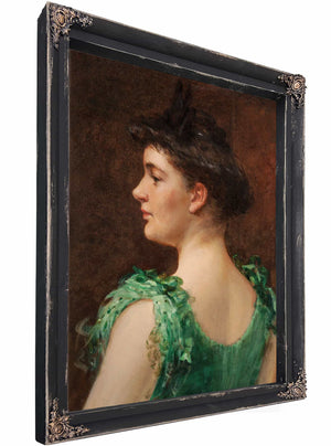 The Green Dress By James Carroll Beckwith