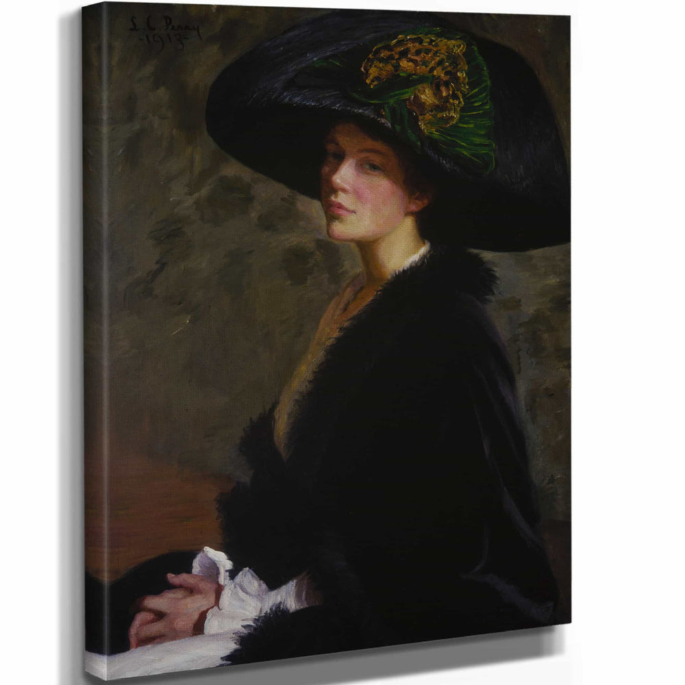 Lilla Cabot Perry The Green Hat By Lilla Cabot Perry