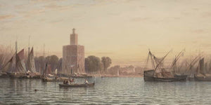 Samuel Colman The Harbor Of Seville By Samuel Colman