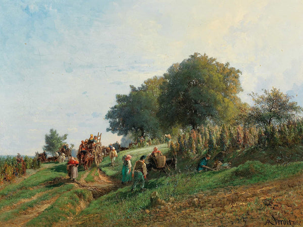 Alexandre Rene Veron The Harvest By Alexandre Rene Veron