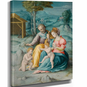 Bacchiacca The Holy Family With The Infant Saint John The Baptist By Bacchiacca