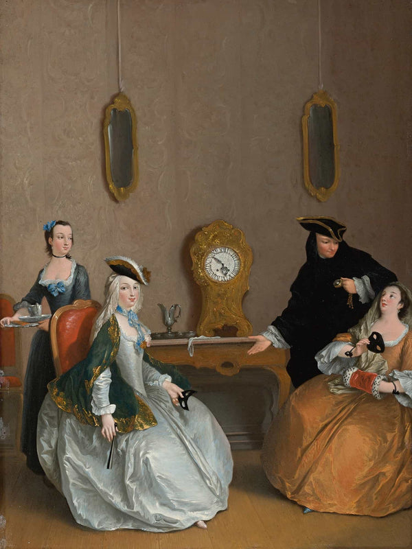 Charles Joseph Flipart The Hour Of Masked Ball By Charles Joseph Flipart