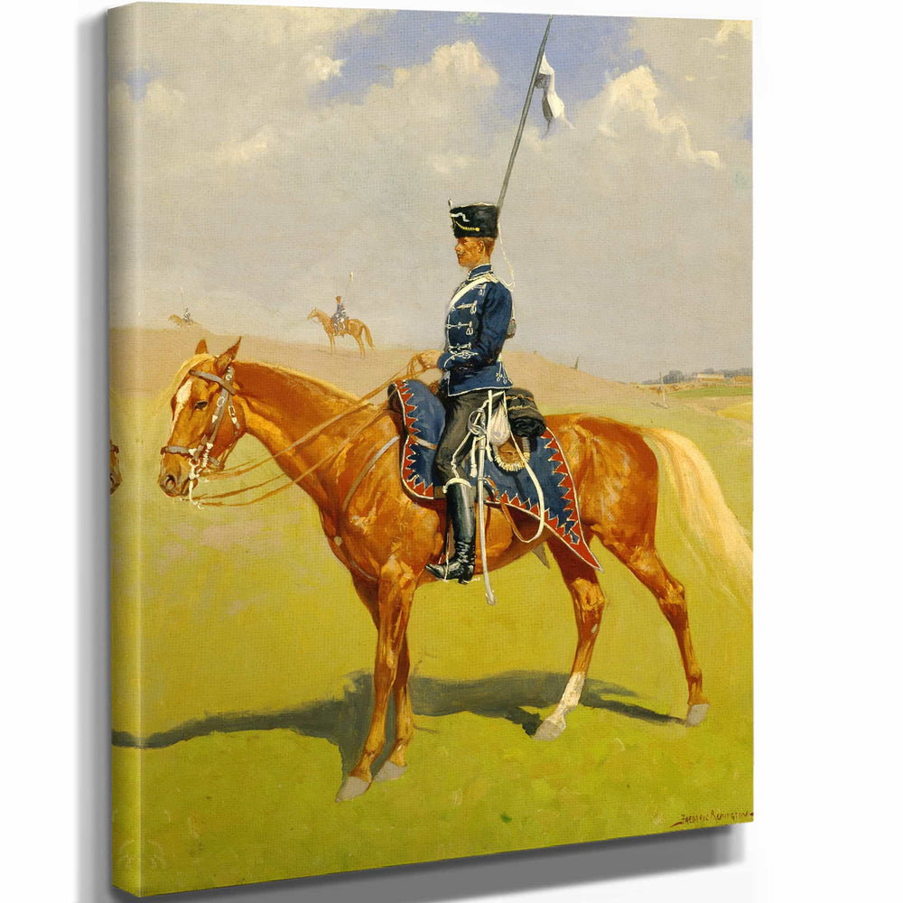 Frederic Remington 11" x 14" / Stretched Canvas Wrap The Hussar By Frederic Remington