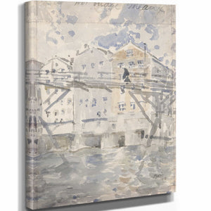 John Marin 11" x 14" / Stretched Canvas Wrap The Little Footbridge Meaux By John Marin