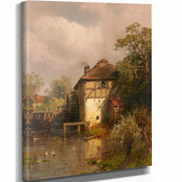 Hermann Ottomar Herzog The Mill By Hermann Ottomar Herzog