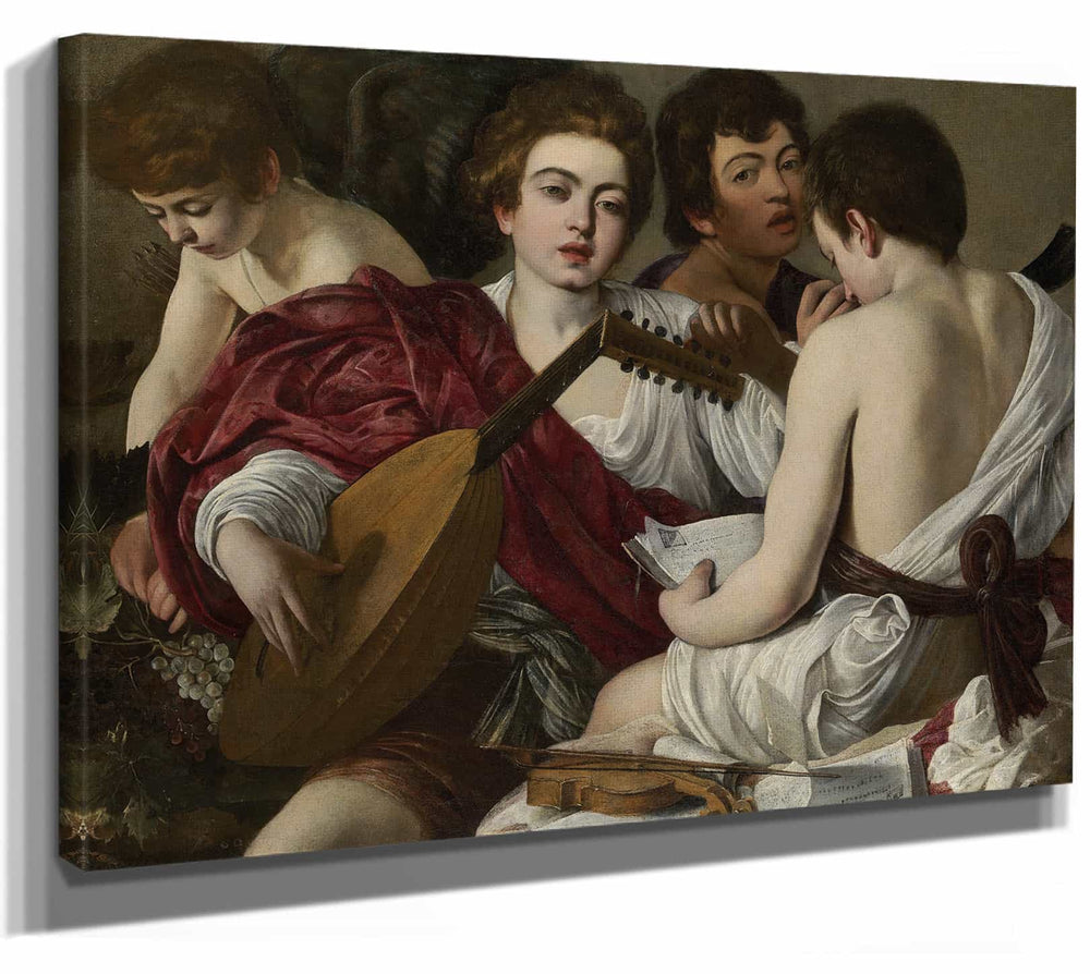 Caravaggio 14" x 11" / Stretched Canvas Wrap The Musicians By Caravaggio