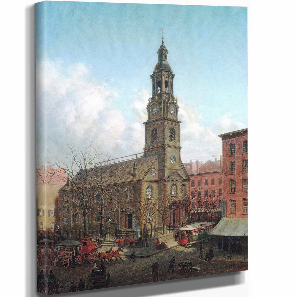 Edward Lamson Henry The North Dutch Church Fulton And William Streets New York By Edward Lamson Henry