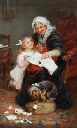 Frederick Morgan The Penitent Puppy By Frederick Morgan