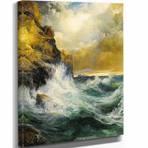 Thomas Moran The Receding Wave By Thomas Moran