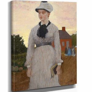 Winslow Homer 11" x 14" / Stretched Canvas Wrap The Red School House By Winslow Homer