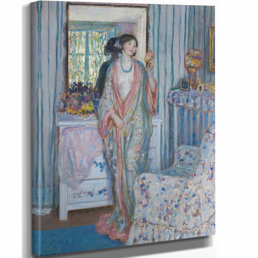 Frederick Carl Frieseke 11" x 14" / Stretched Canvas Wrap The Robe By Frederick Carl Frieseke