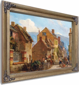 The Rosiers Street In Trouville By Charles Louis Mozin