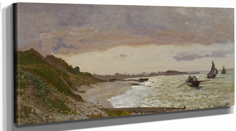 Claude Monet The Seashore At Sainte Adresse By Claude Monet