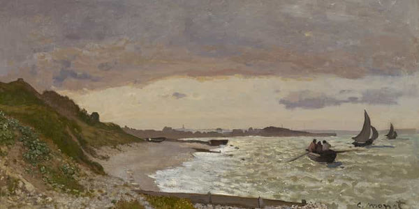 Claude Monet The Seashore At Sainte Adresse By Claude Monet