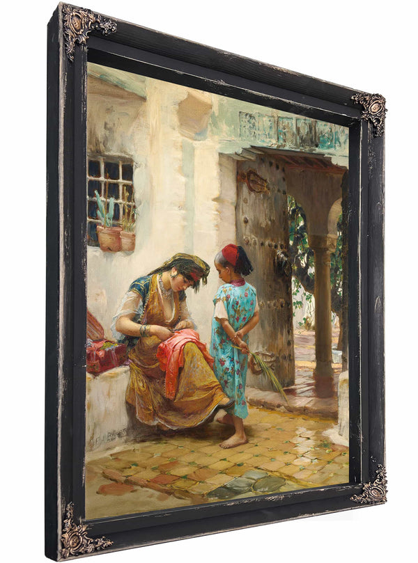 The Sewing Lesson By Frederick Arthur Bridgman