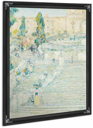 The Spanish Stairs Rome By Childe Hassam