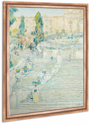 The Spanish Stairs Rome By Childe Hassam